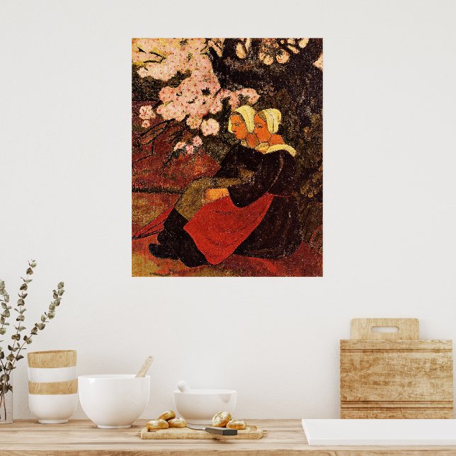 Póster Paul Serusier, Dos mujeres bretonas, (Cocina)