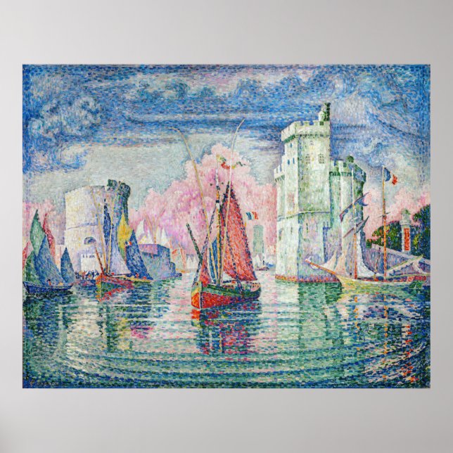 Póster Paul Signac - Entrada al puerto de La Rochelle (Frente)