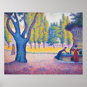 Póster Paul Signac - Fuente de los Lices, Saint-Tropez