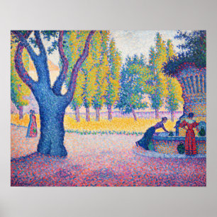 Póster Paul Signac - Fuente de los Lices, Saint-Tropez