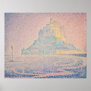 Póster Paul Signac - Mont Saint Michel, Niebla y Sol