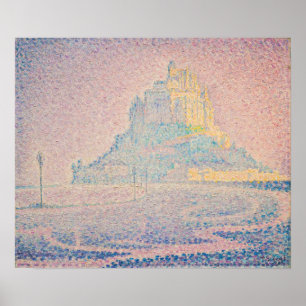 Póster Paul Signac - Monte Saint Michel Niebla y Sol