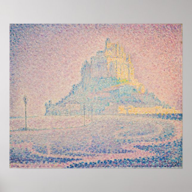 Póster Paul Signac - Monte Saint Michel Niebla y Sol (Frente)