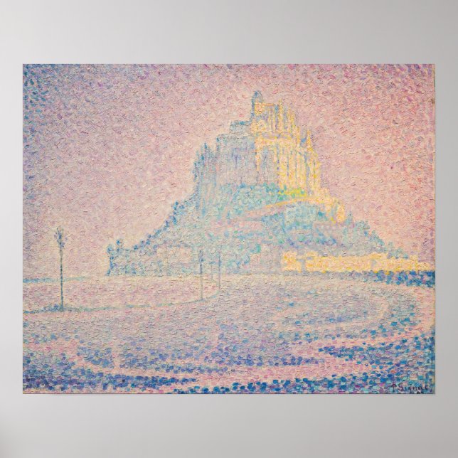Póster Paul Signac - Monte Saint Michel Niebla y Sol (Frente)