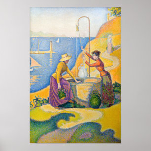 Póster Paul Signac - Mujeres en el pozo