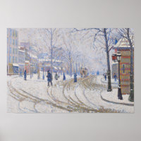 Paul Signac - Nieve, Boulevard de Clichy, París