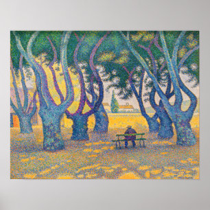 Póster Paul Signac - Place des Lices, Saint-Tropez