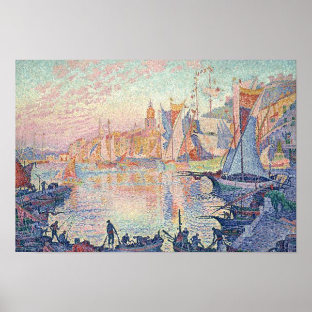 Póster Paul Signac - The Port of Saint-Tropez (Frente)