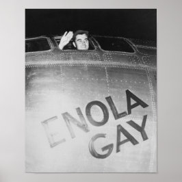 Póster Paul Tibbets En El Bombardero Enola Gay — Segunda