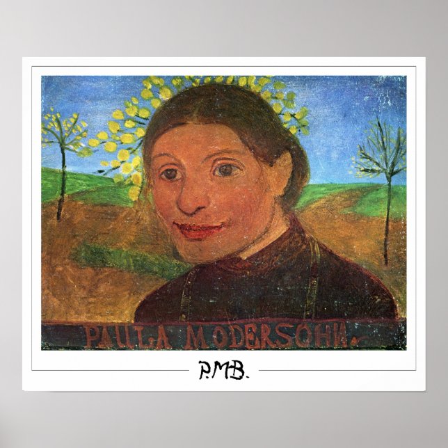 Póster Paula Modersohn-Becker Zedign Art Poster #92 (Frente)