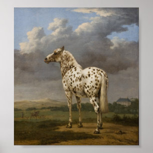Póster Paulus Potter - El caballo "Piebald". Imagen vinta