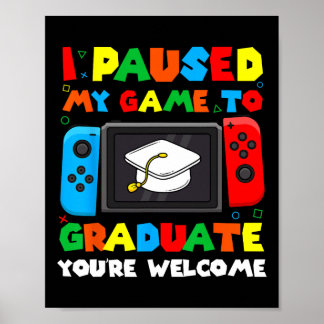 Póster Pausa Mi Juego Para Graduar La Gama De Niños