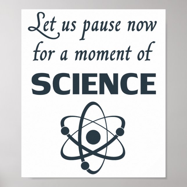 Póster Pausa por un momento de ciencia (Frente)