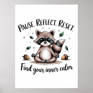 Póster Pausa Reflejar Restablecer Diseño De Racconos Medi