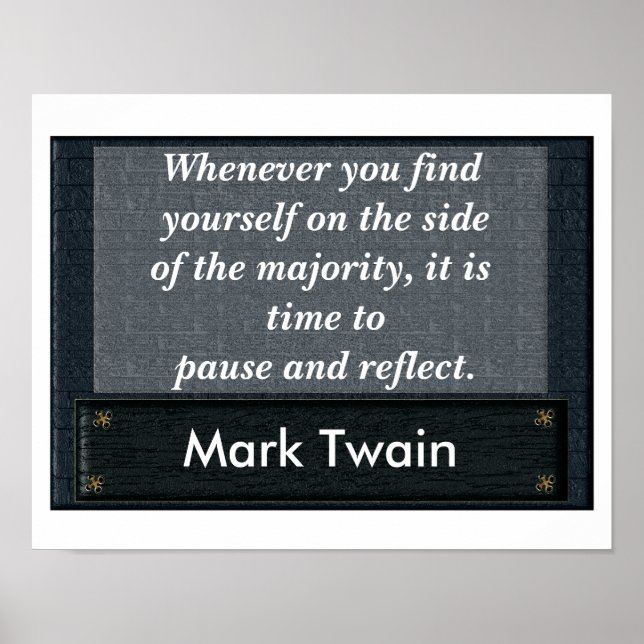 Póster Pausa y reflexión - cita poster (Frente)