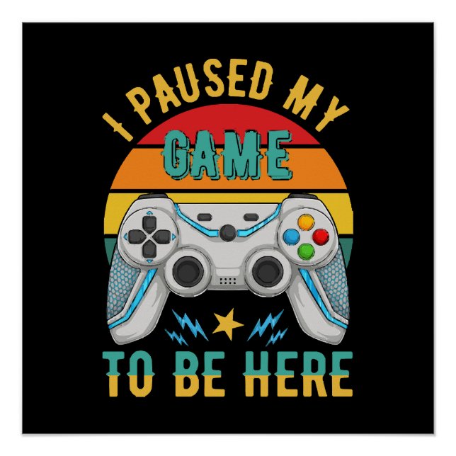 Póster pausé mi juego (Anverso)