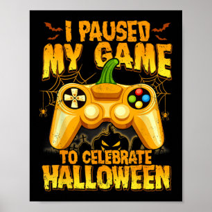 Póster Pausé mi juego para celebrar el videojuego de Hall