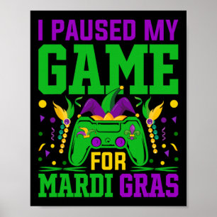 Póster Pausé mi juego para divertirme con el videojuego d
