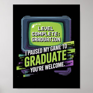 Póster Pausé Mi Juego Para Graduar Gamer Cl De 2025 Gradu