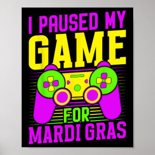 Póster Pausé mi juego por carnaval de videojuegos de Mard