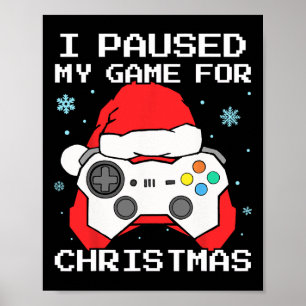 Póster Pausé mi juego por Navidad Retro Gamer Juegos