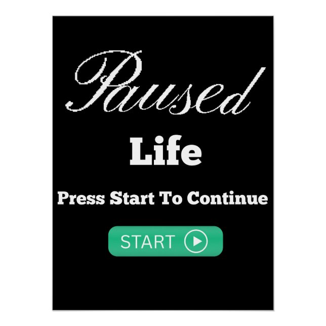 Póster Paused Life (Anverso)