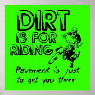 Póster Pavement Dirt Bike Motocross Poster