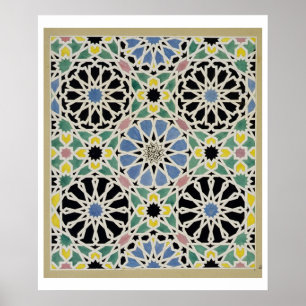 Póster Pavimento de mosaico en Alhambra, 'del árabe