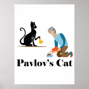 Póster Pavlov's Cat Funny Psychology