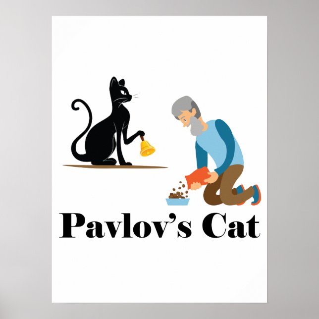 Póster Pavlov's Cat Funny Psychology (Frente)