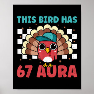 Póster Pavo 67 Aura Seis Siete Gen Z Alpha Meme Slang Bo