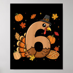 Póster Pavo 6 Acción de Gracias Calabaza Gen Z Alpha Meme