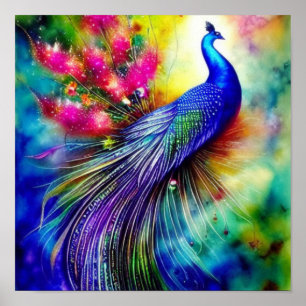 Póster Pavo brillante  