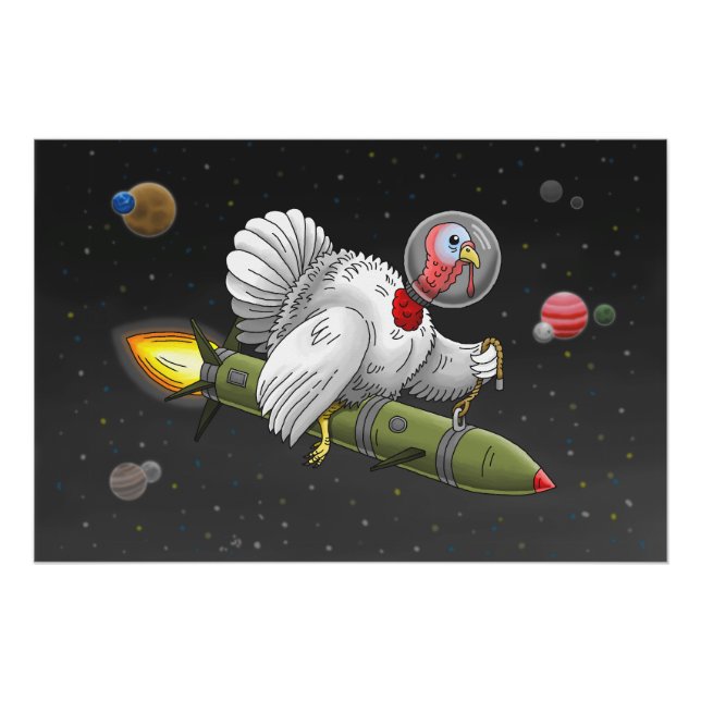 Póster Pavo Cohete De Regreso A La Escuela (Anverso)