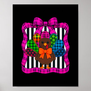 Póster Pavo de Cuadros Colorido Con Estrellas Acción de G