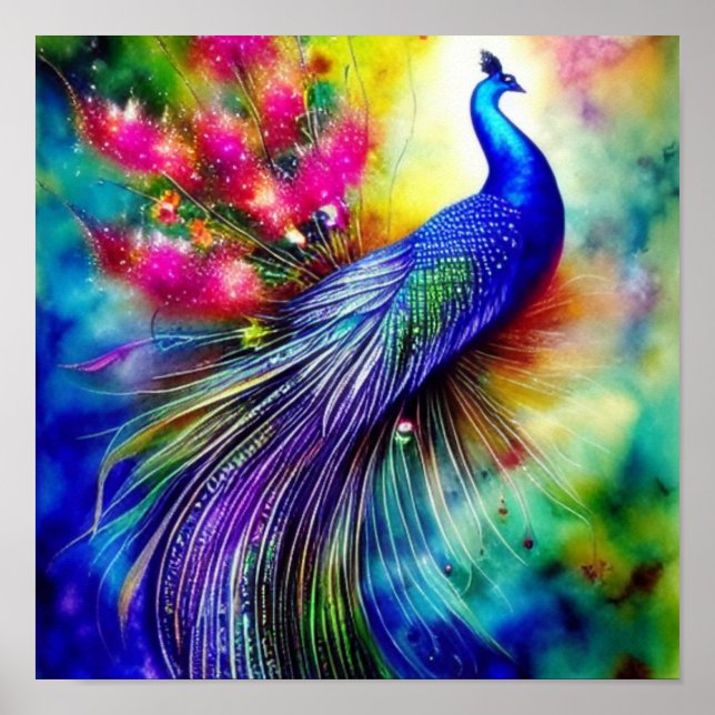 Póster Pavo de pavo real (Frente)