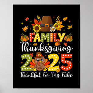 Póster Pavo Divertido Agradecido Por Mi Familia De La Tri
