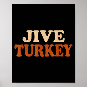 Póster Pavo Jive Gracioso Día de Acción de Gracias