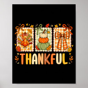 Póster Pavo lindo agradecido acción de gracias gorgorito