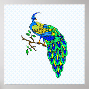 Póster Pavo real de Pagiel