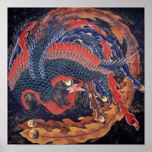 Póster Pavo real japonés