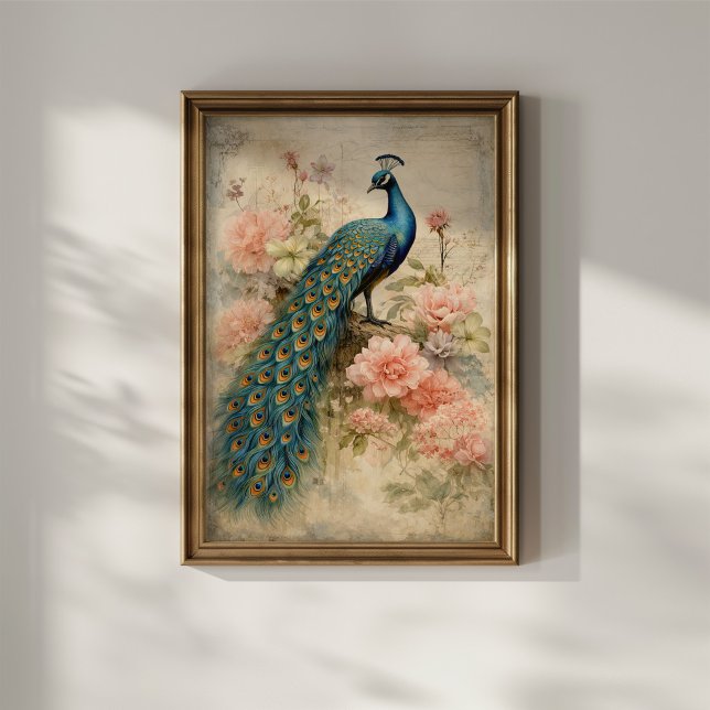 Póster Pavo real vintage (Subido por el creador)