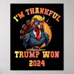 Póster Pavo Trump Meme Divertido Estoy Agradecido De Que 