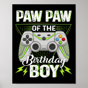 Póster Paw Del Niño Jugador De B-day Impresionante Videoj