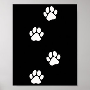Póster Paw Print Dog Cat Pet Lover