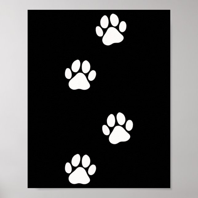 Póster Paw Print Dog Cat Pet Lover (Frente)