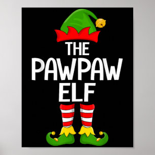 Póster Pawpaw Elf Xmas Familia Coincidiendo Escuadrón Elf