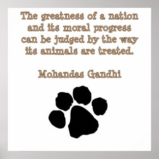 Póster PawPrintGhandi