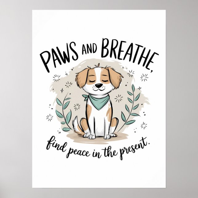 Póster Paws and Breathe - Mentalidad en el diseño del per (Frente)