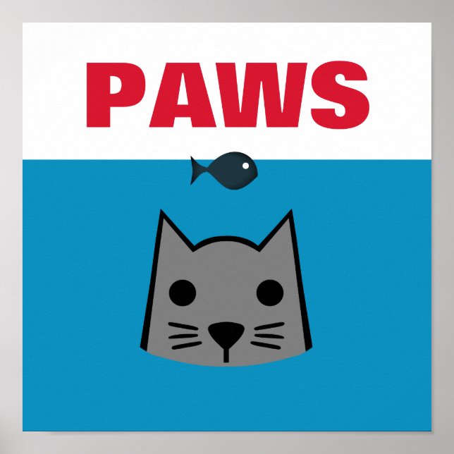Póster Paws, gato (Frente)